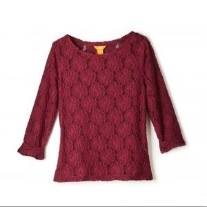Joe Fresh Lace Top (Red)